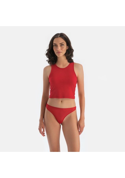, Pamuklu Kırmızı Tanga Külot, 2'li Paket, Yılbaşı Özel, Christmas Red Thong Set indirimleri