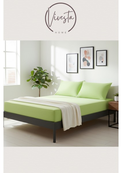 Tek Kişilik Lastikli Çarşaf Seti 100×200 + 50×70 Yastık Kılıfı – Yumuşak, Nefes Alan, Dayanıklı Kumaş