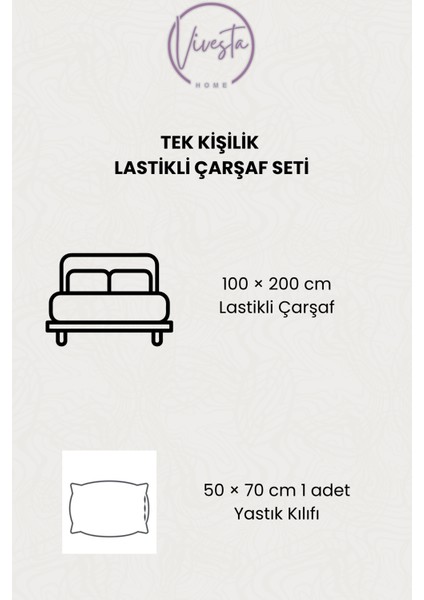 Tek Kişilik Lastikli Çarşaf Seti 100×200 + 50×70 Yastık Kılıfı – Yumuşak, Nefes Alan, Dayanıklı Kumaş fırsatları