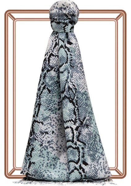 Piton Desenli Ipek Şal