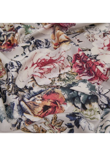 Gül Deryası Desenli Ipek Şal modelleri