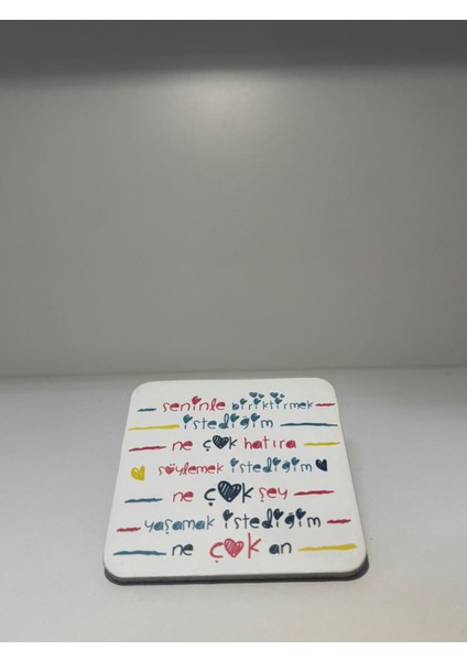 Dekoratif Bardak Altlığı 6'lı Aşk