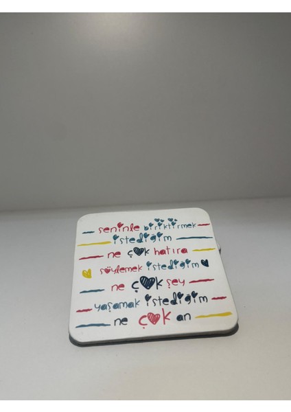 Dekoratif Bardak Altlığı 6'lı Aşk fiyatları