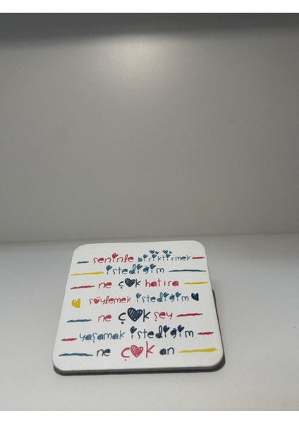 Dekoratif Bardak Altlığı 6'lı Aşk modelleri