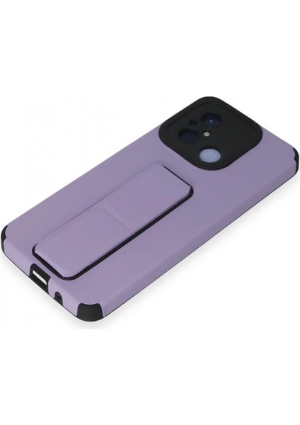 Xiaomi Redmi 12C Kılıf Mega Standlı Silikon - Lila fırsatları