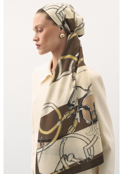 Desenli Modal Şal Hamhara Haki fırsatları