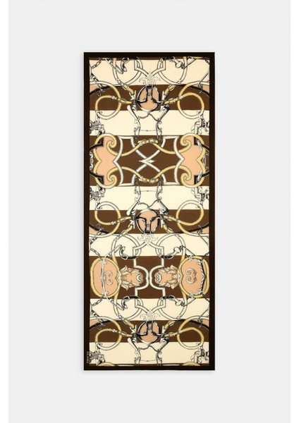 Desenli Modal Şal Hamhara Haki