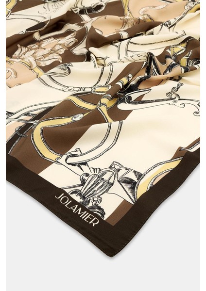 Desenli Modal Şal Hamhara Haki