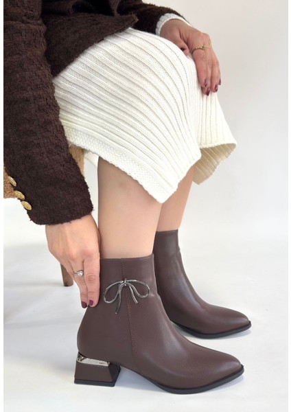 Harly Kahverengi Cilt Topuklu Bot - Lisinya fiyatları