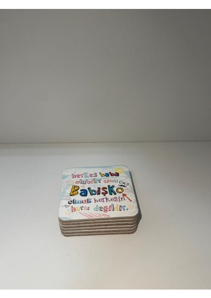 Dekoratif Bardak Altlığı 6'lı Babişko