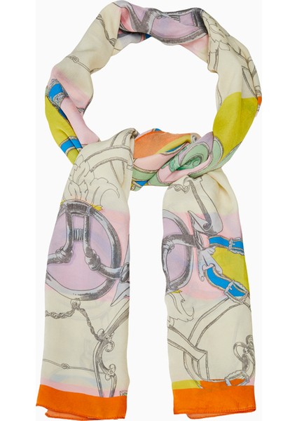 Desenli Modal Şal Hamhara Turuncu fırsatları