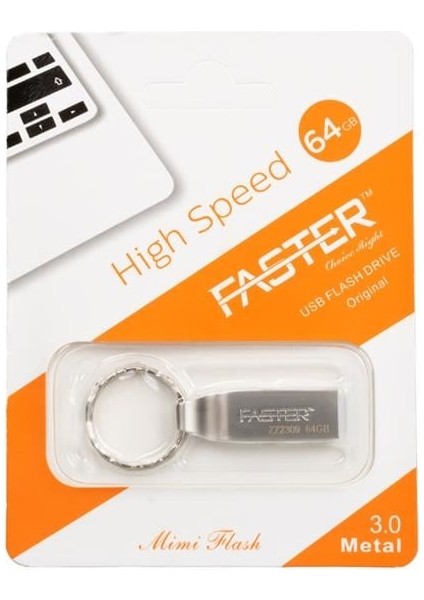 Faster 64 GB Metal USB Flash Bellek
