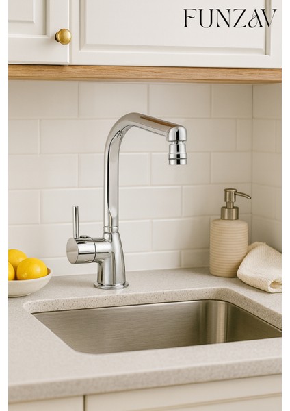 Lahza Krom Silver Set Mutfak Evye Banyo Lavabo Bataryası Duş Robotu Modern Şık Tasarım Set fırsatları