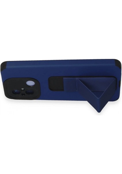 Xiaomi Redmi 12C Kılıf Mega Standlı Silikon - Mavi indirimleri