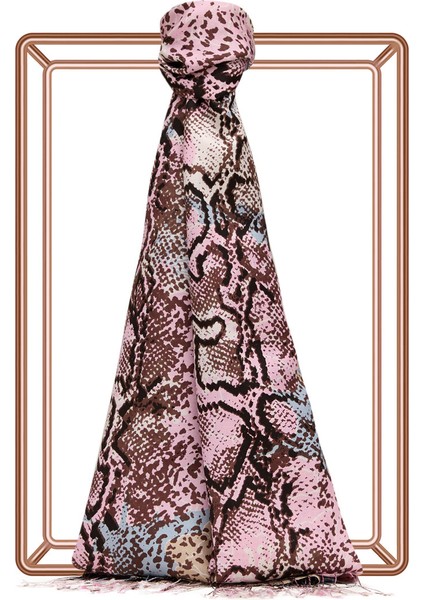 Piton Desenli Ipek Şal