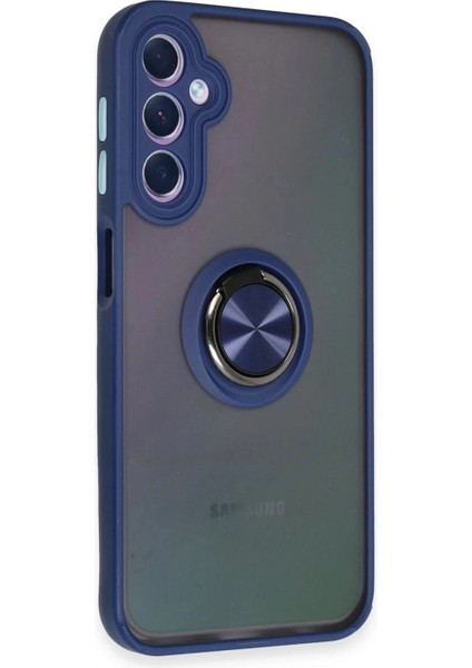 Samsung Galaxy A24 4g Kılıf Montreal Yüzüklü Silikon Kapak - Lacivert fiyatları