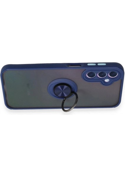 Samsung Galaxy A24 4g Kılıf Montreal Yüzüklü Silikon Kapak - Lacivert modelleri