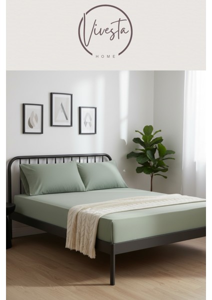 Tek Kişilik Lastikli Çarşaf Seti 100×200 + 50×70 Yastık Kılıfı – Yumuşak, Nefes Alan, Dayanıklı Kumaş