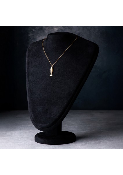 Balık Figürlü Altın Renk Çelik Kadın Kolye – Zarafet, Sembol veModern Şıklık Kolyesi modelleri