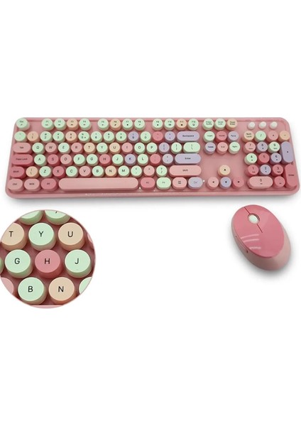 Mofii Pembe Sweet Dm Combo Klavye Mause Set