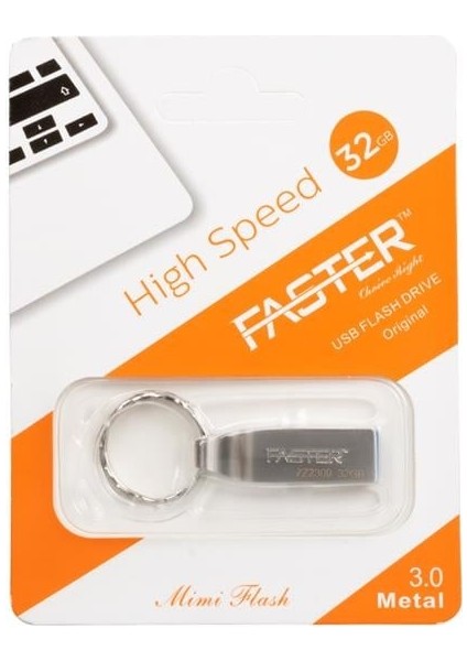 Faster 32 GB Metal USB Flash Bellek