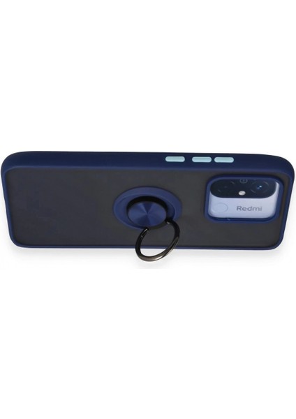Xiaomi Redmi 12C Kılıf Montreal Yüzüklü Silikon Kapak - Lacivert modelleri