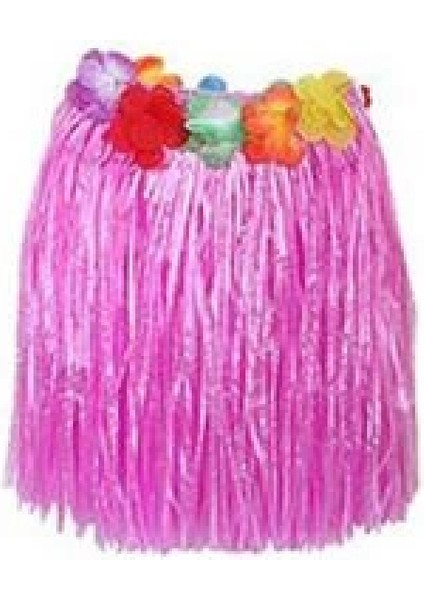 Hawaii Hula Eteği Pembe Renk 40 cm