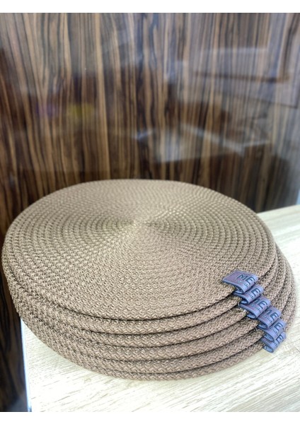 6 Adet Hasir Jüt Supla /amerikan Servis Runner Supla Çeyiz Takımı Örgü Tabak Altı