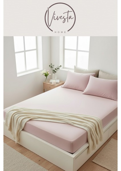 Tek Kişilik Lastikli Çarşaf Seti 100×200 + 50×70 Yastık Kılıfı – Yumuşak, Nefes Alan, Dayanıklı Kumaş