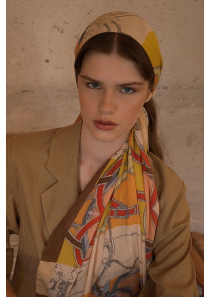 Desenli Modal Şal Hamhara Kahve fiyatları