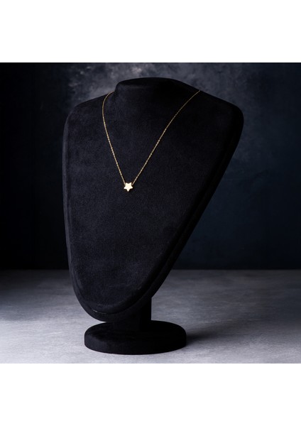 Yıldız Figürlü Altın Renk Çelik Kadın Kolye – Sade ve IşıltılıTasarım Kolyesi fiyatları