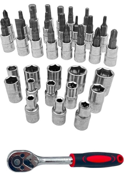 Lisinya Cr-V Max 1/4 Cırcırlı 46 Parça Lokma Anahtar Takımı Bits Uç Seti Tam Set Germany modelleri