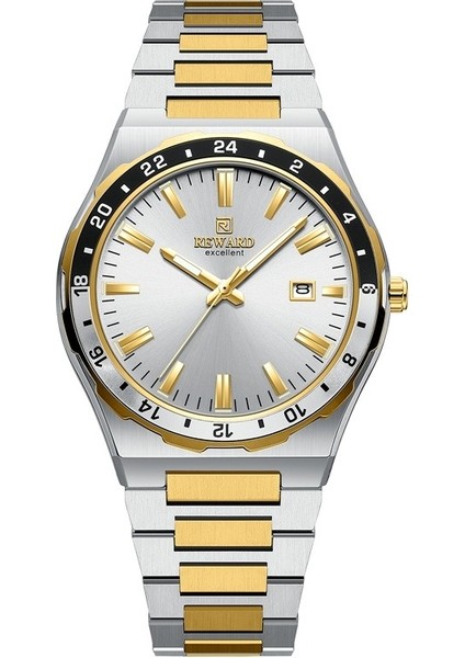 Gold Gümüş Çelik Kordon Erkek Kol Saati LA147325