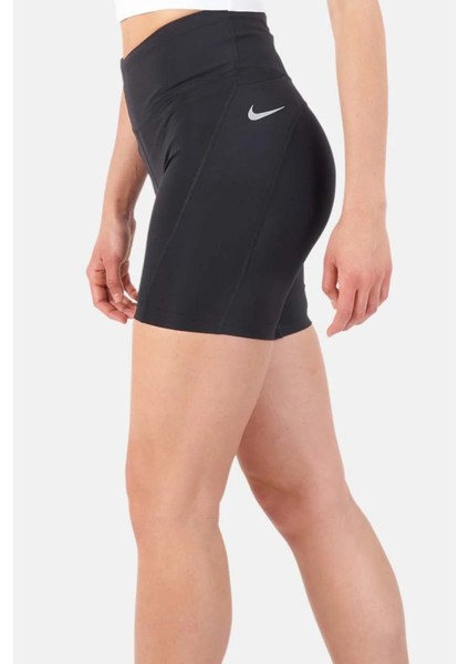 Dri-Fit Epic Fast Running Yüksek Belli Cepli Siyah Kadın Tayt Şort