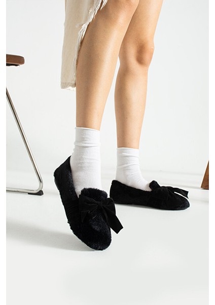 Kadın Fiyonk Detaylı Kışlık Iç Mekan - Dış Mekan Kışlık Babet modelleri