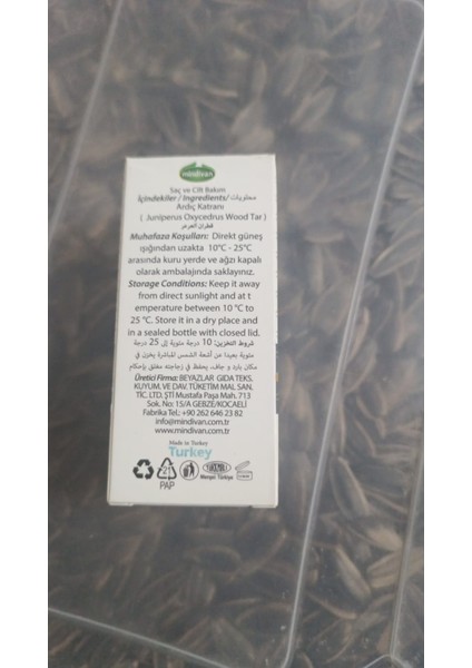 Mindivan Soğuk Sıkım Ardıç Katranı Yağı 50ML fiyatları