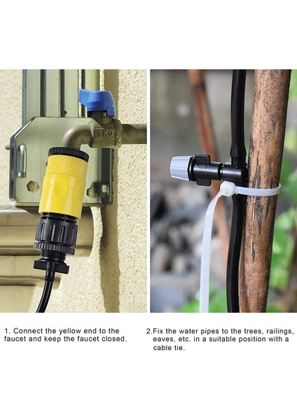 Veranda Sera Havuz Alanları Su Sisi Sistemi Dış Mekan Soğutma Kiti 10 Metre ( Lisinya )