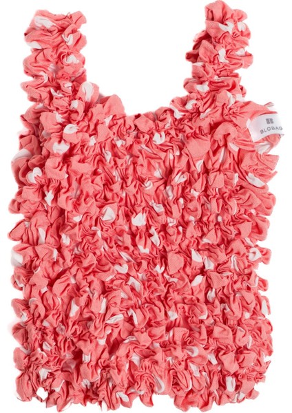 Genişleyen Puantiyeli Pembe Alışveriş Çantası