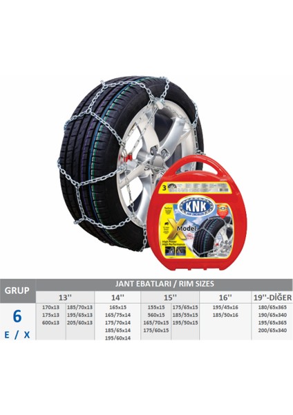 Araç Kar Patinaj Zinciri Takmatik 165 x 70 x R13 fiyatları