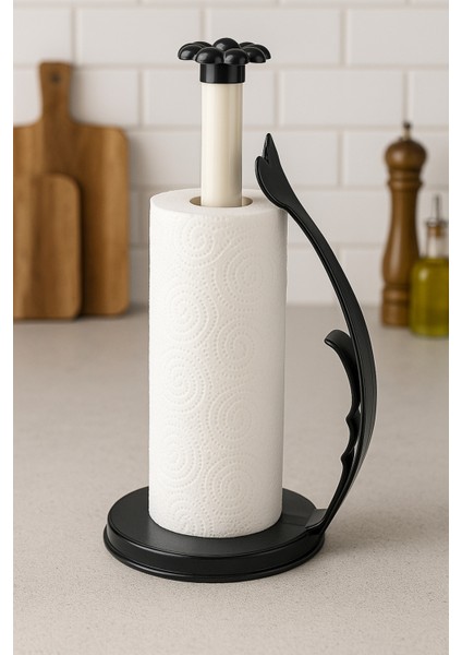 Rulo Havluluk – Ergonomik Tutacaklı, Mutfak Tezgahı Için Pratik Kağıt Havlu Tutucu