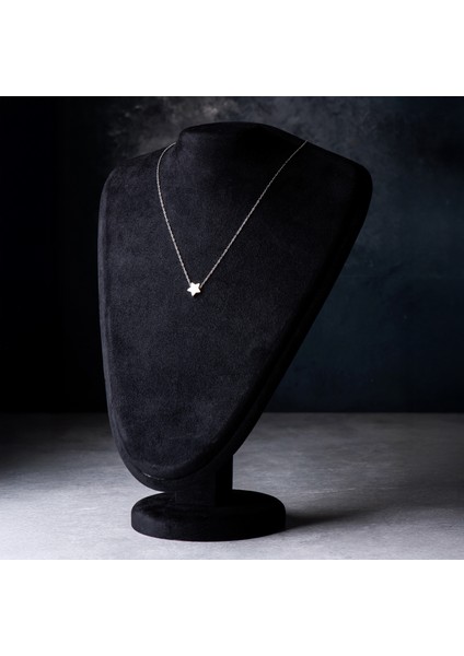 Yıldız Figürlü Gümüş Renk Çelik Kadın Kolye – Minimal ve IşıltılıTasarım Kolyesi fiyatları