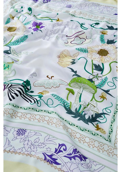 Desenli Modal Eşarp Enjoy Sarı modelleri