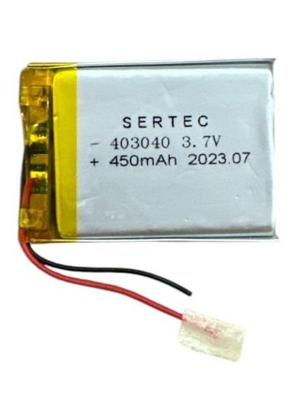 403040 3.7V 450 MAh Li-Polymer Pil (Devreli/1.5A)
