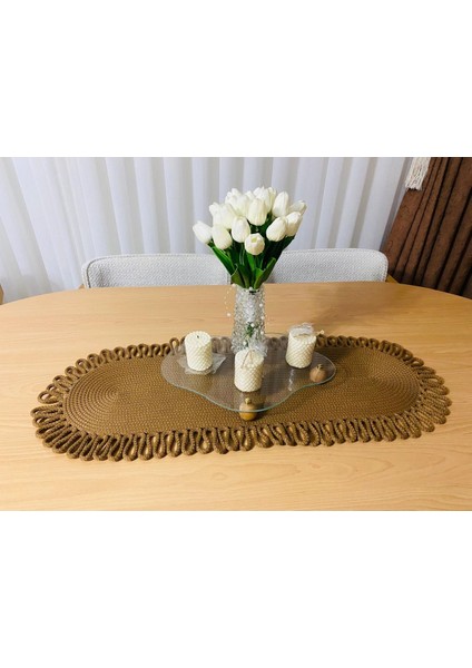 Jüt Hasır , Runner, Amerikan Servisi Supla , Sehpa , Masa Örtüsü Dekor Sunum