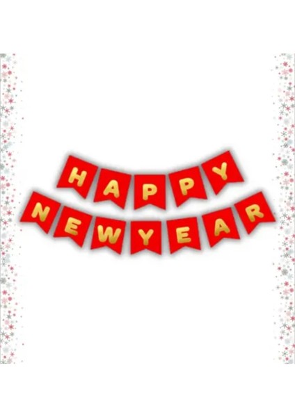 Yılbaşı Happy New Year Gold Yazı Süsü indirimleri