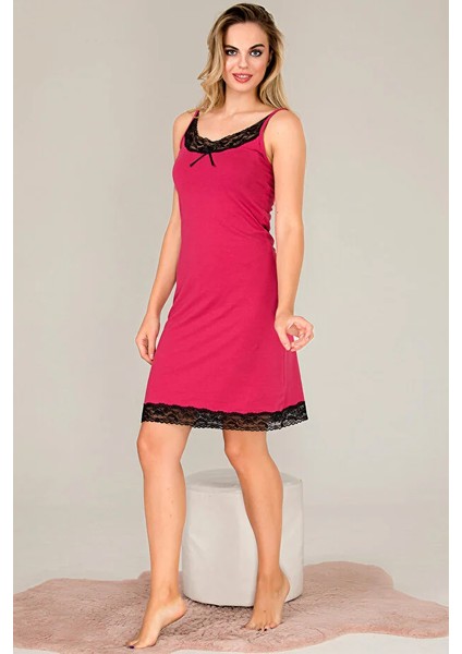 Lady Dantel Detaylı Fuşya Gecelik fiyatları