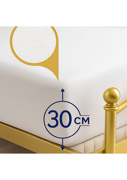 Micro Polyester Dokulu Sıvı Geçirmez Full Fitted Kenarlı Yatağı Tam Koruyan Alez Tek/çift Kişilik fiyatları