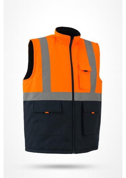 Reflektörlü Içi Polarlı Kışlık Işçi Yeleği 1.sınıf Kalite