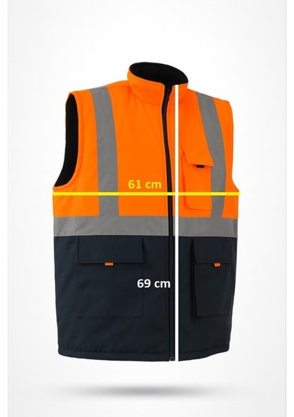 Reflektörlü Içi Polarlı Kışlık Işçi Yeleği 1.sınıf Kalite fiyatları