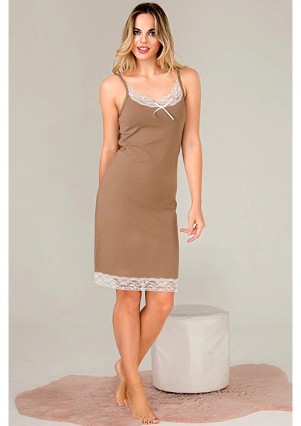 Lady Dantel Detaylı Kahve Gecelik fiyatları